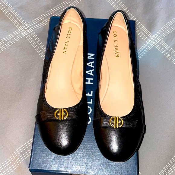 NWOT Cole Haan Black Tova Ballet Shoes - Picture 3 of 7